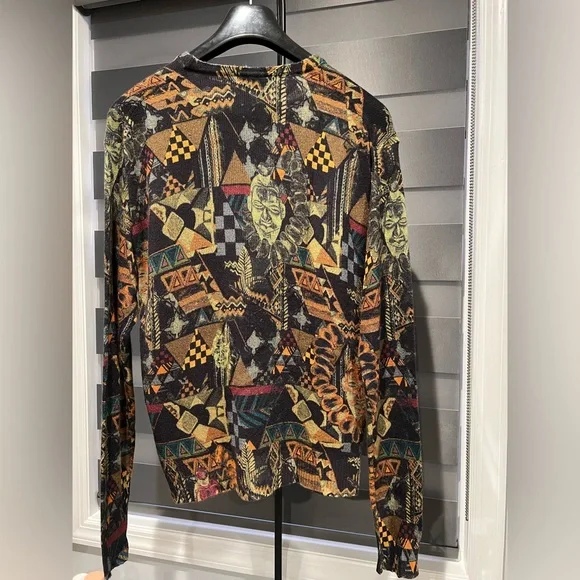 Etro Men’s Abstract Geometric Jacquard Knit Sweater Made in Italy – Size M - Picture 5 of 6
